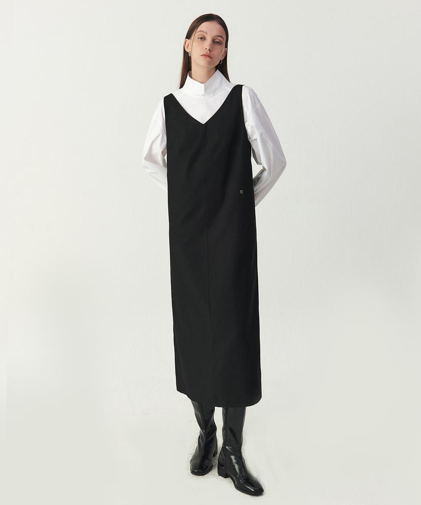 Artid Sleeveless Buckle Dress_Black
