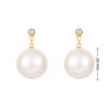 Elegant Round Shape Simulated Pearls Earrings Hanging Drop Jewelry Drop Earrings Vintage Earrings Daily Wear