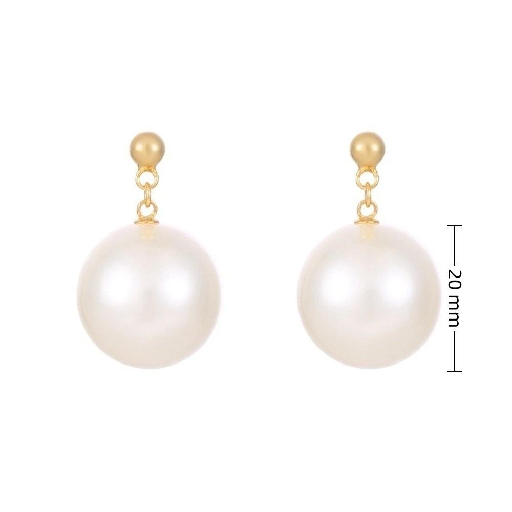 Elegant Round Shape Simulated Pearls Earrings Hanging Drop Jewelry Drop Earrings Vintage Earrings Daily Wear