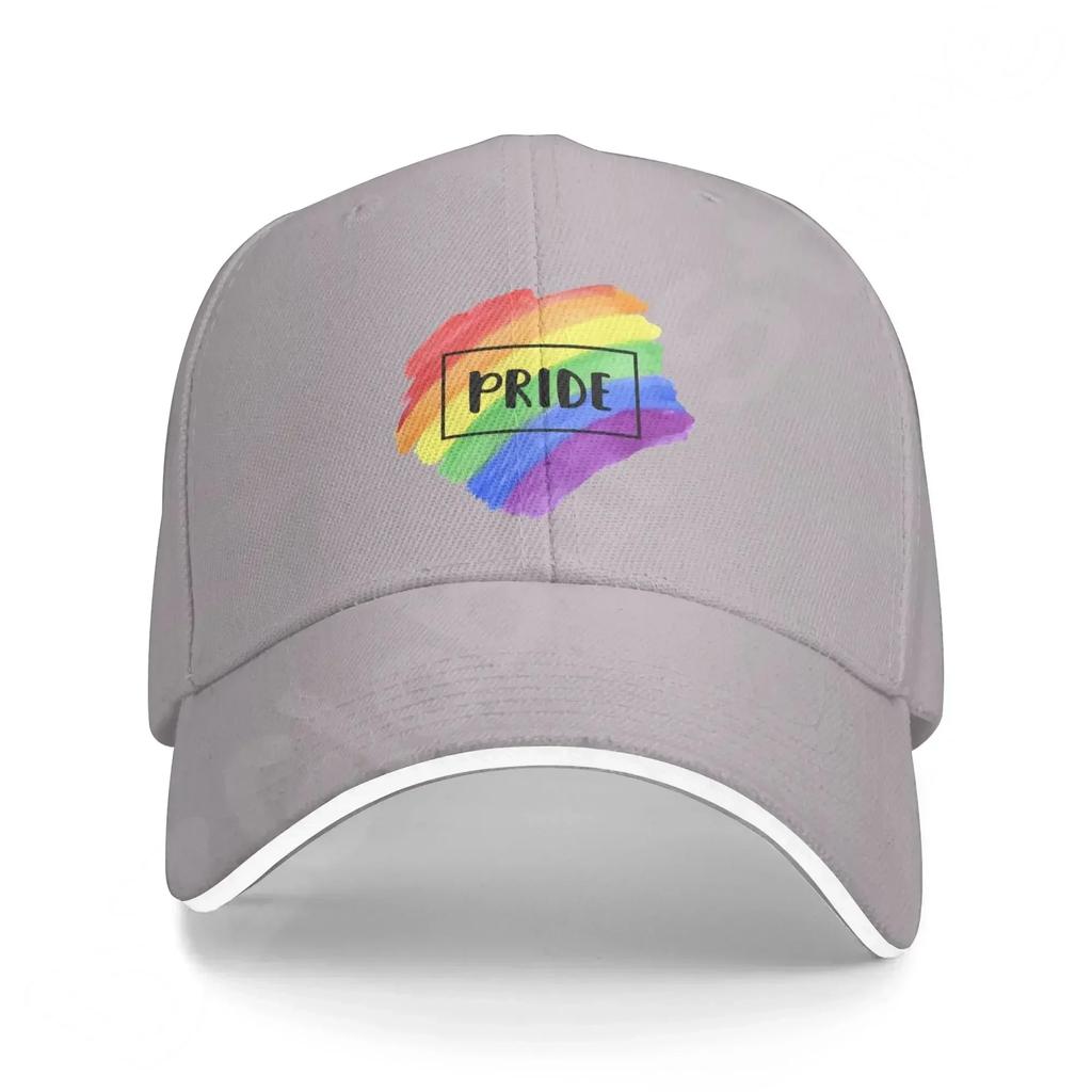 Regenbogen-LGBT-Pride-Baseballkappe für Damen, Vintage-Baumwolle, gewaschen, Distressed, verstellbare Papa-Mütze, lässige Trucker-Mütze für Erwachsene