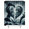Mystical Heart-Shaped Earth Shower Curtain - Waterproof, Mildew-Resistant, Machine Washable for Dreamy Bathroom Decor