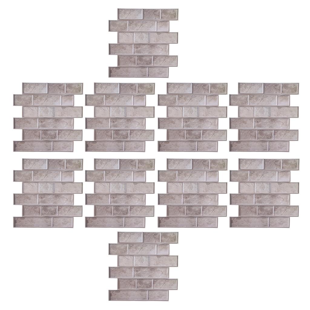 10Pcs Wall Sticker Self Adhesive Wallpaper 3 Dimensional Ceramic Tile Stickers Decoration