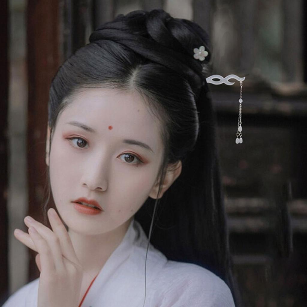 Haarstab im chinesischen Stil Perlenquaste Haarnadel Essstäbchen Vintage Mädchen Hanfu Haarspange Kopfschmuck Anhänger Fransen Haarschmuck