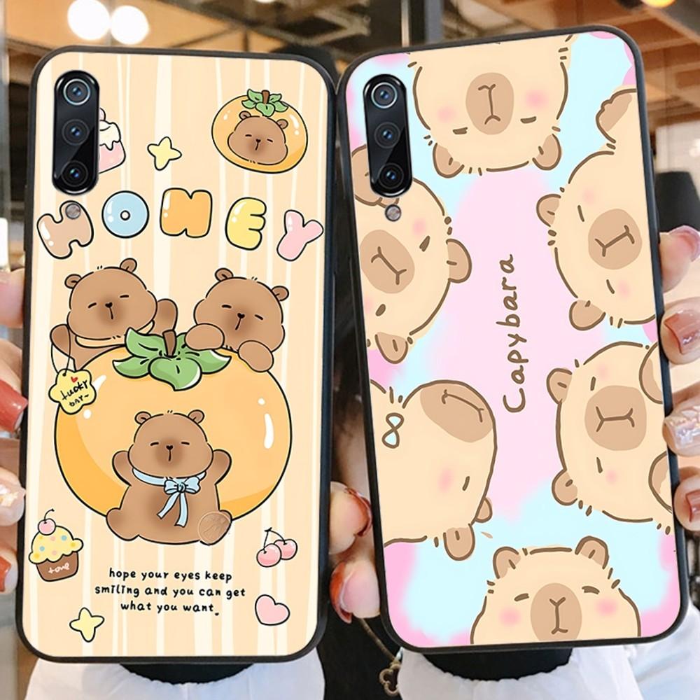 Cartoon Capybara Phone Case For Xiaomi Mi 5X 8 9 10 11 12 Lite Pro 10T PocoX3pro PocoM3 Note 10 Pro Lite