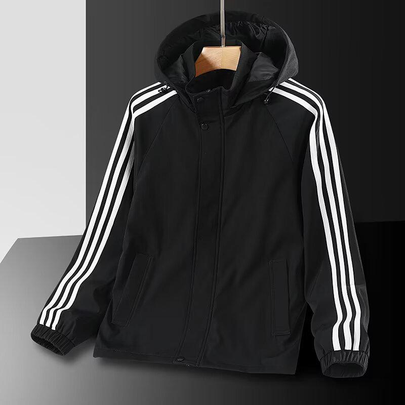 

Мужская модная куртка с капюшоном на весну/осень - Повседневный легкий ветрозащитный плащ для подростков 3XL
