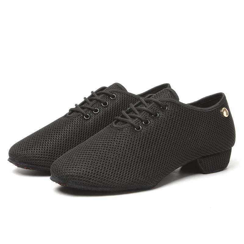 Boys Women Mesh  Ballroom Dancing Shoes Latin Tango Dance Shoes Low Heeled 2CM