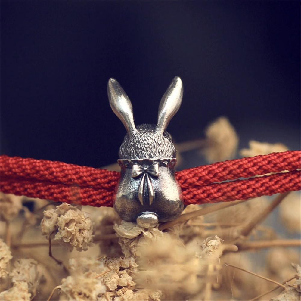 Mistletoe 925 Sterling Silver Adjustable Lovely Rabbit Bracelet