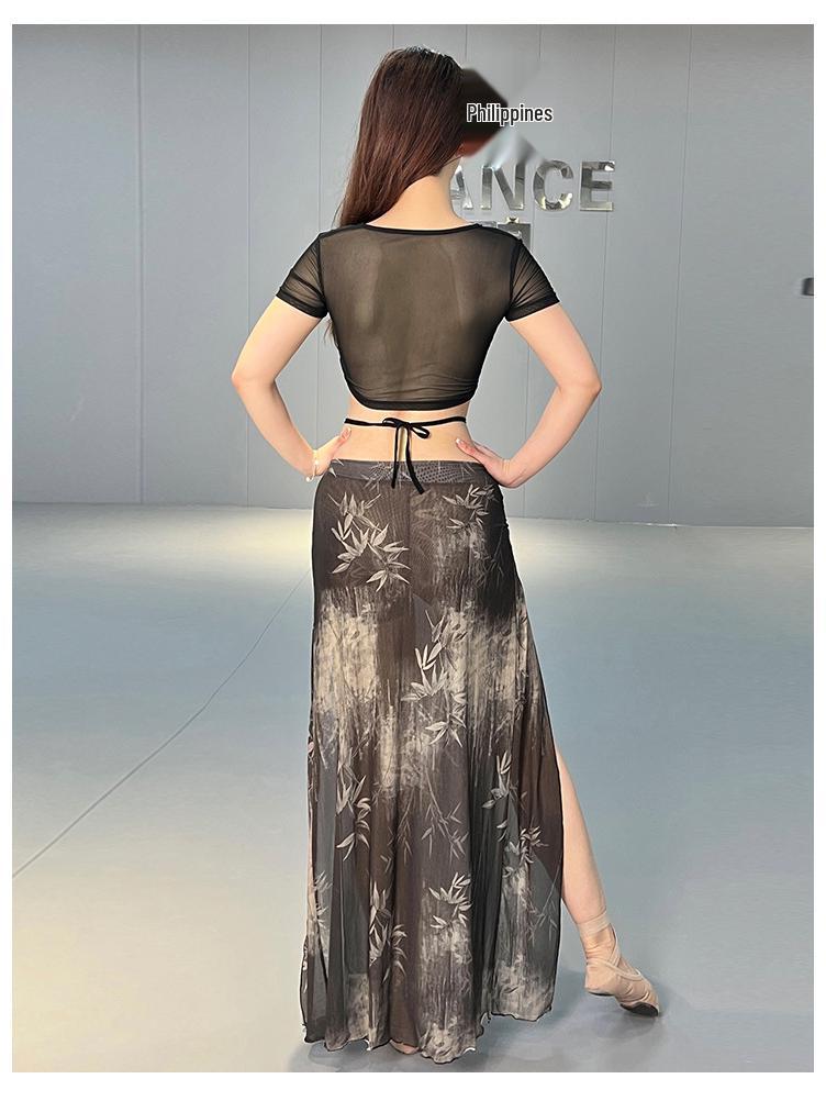 2025 Damen Bauchtanz Übungsoutfit: Neuer Stil Sommer Anfänger Orientalisch Sexy Langes Kleid Set