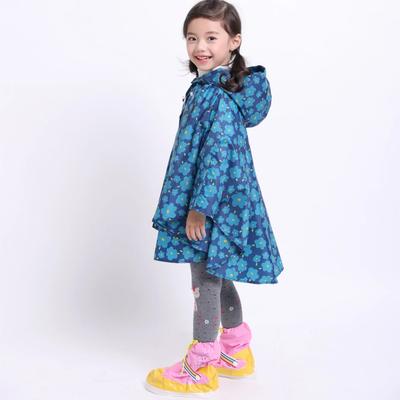 Hot Sale Children Raincoat Polyester Cute Baby Outdoor Rain Coat Waterproof Jumpsuits Poncho Big Hat Student Rainwear