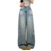 Jeans a Gamba Larga con Copertura Comoda sull'Inseme Femminili Anno Primavera Taglie Grandi Vita Alta Larghi Sottili Dritti Pantaloni Jeans per Donne Pantaloni Lunghi in Denim
