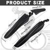 3‑part Bike Mudguard Set Ajustable Bike Fenders for 24/26/27.5 Inch Wheels for MTB and Road Bikes