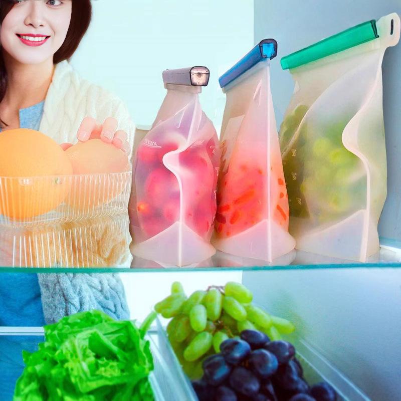 Kitchen Vacuum Sealing Bag for Food Storage - Silicone Fresh-Keeping for Fruits & Vegetables