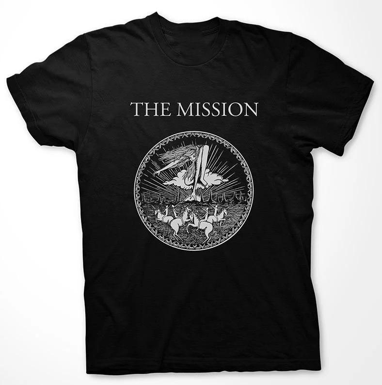 Vtg THE MISSION Band Heavy Cotton Black All Size Shirt For Men UR145 S