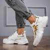 TUINANLE Man's Sports Shoes Mesh Breathable Platform Sneakers Men Lace-up Thick Soled Running Shoes