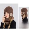 Winter Knit Hat And Neck Warmer Set With Windproof Ear Protection For Women And Men