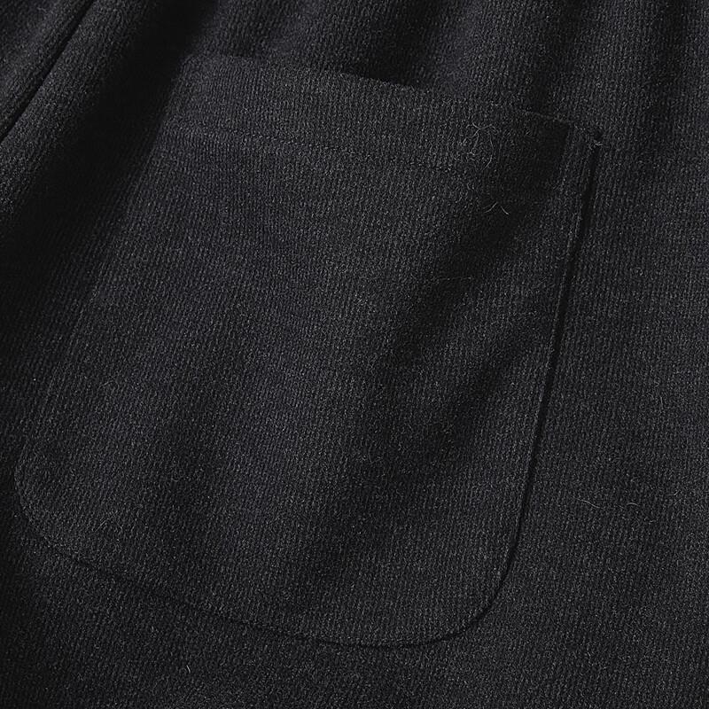 Women's Wool Blend Elastic Waist Drawstring Wide-Leg Pants