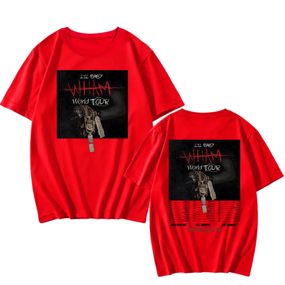 Lil Baby WHAM Who Hard As Me World Tour 2025 Tshirts Cotton High Quality Unisex T-shirt Men Women Clothing Rapper Printing Tees