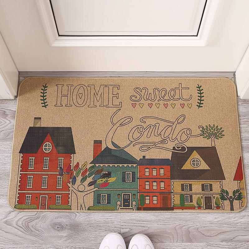 Rubber Floor Mats Home Entrance Water Absorbent Non-Slip Carpet Mats Entrance Mats