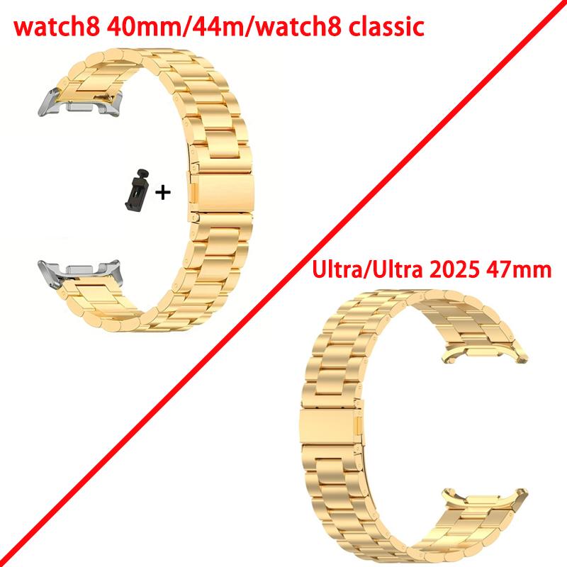 Metal Bracelet for Samsung Galaxy Watch 8 40/44mm Watch8 Classic Ultra1 47mm Stainless Steel