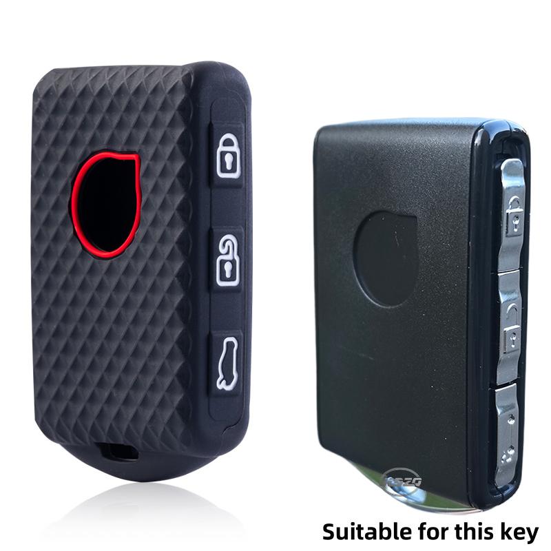 

2026 New Silicone Car Key Case Cover Shell For Volvo S90 S60 XC60 XC90 XC40 C40 V60 V90 T6 T8 Auto Accessaries Keychain чёрный