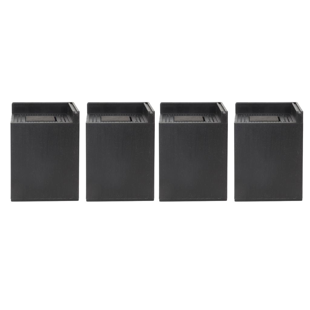 4PCS Sofa Risers Square 4in Porose Bed Lifts Furniture Risers for Fixing Small Pointy Feet Black