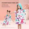 Super Soft Coral Fleece Cute Cartoon Hooded Spa Wrap Quick Dry Kids Bath Towel