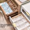 Latest Models 10Pieces Adjustable Drawer Dividers Durable Storage Organizer for Cosmetic Socks Underwear Clothes for Cabinets