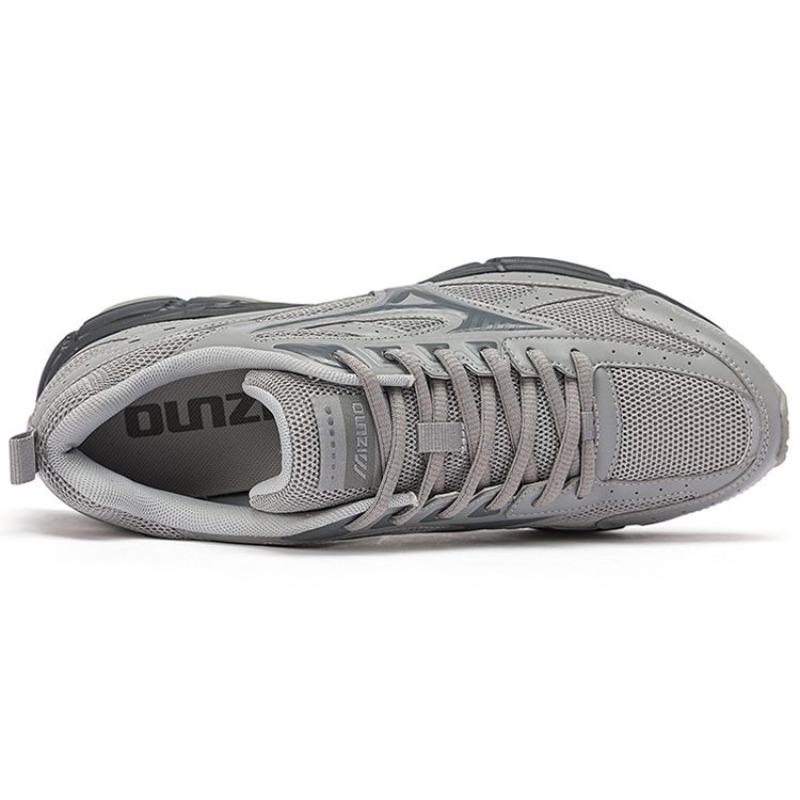 Mizuno Speed Vintage Platform Fabric Leather Cushioning Durable Breathable Rebound Low Top Running Shoes Unisex Grey D1GH223004