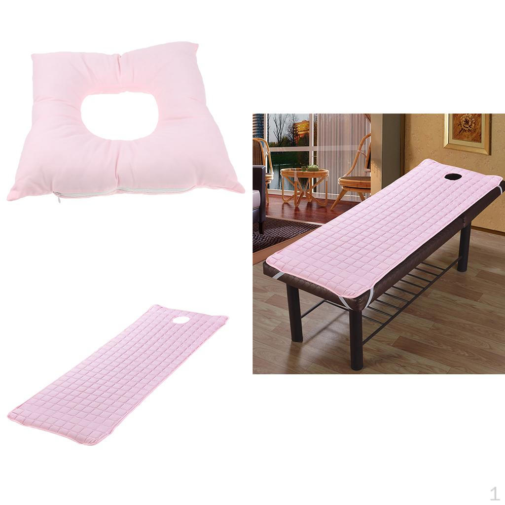 

Розовый простыня для массажной кровати с набором подушек