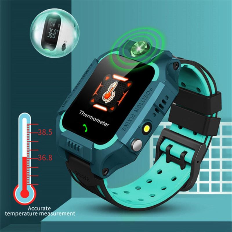 Children Smart Watch Temperature Measurement Anti-lost LBS Tracker For SOS Call Silicone Smartwatch Waterproof