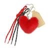 Birthday Gift Rabbit Fur Keychain Cute Plush Dolls Pendant Creative Heart Plush Keychain  Girl/Boy
