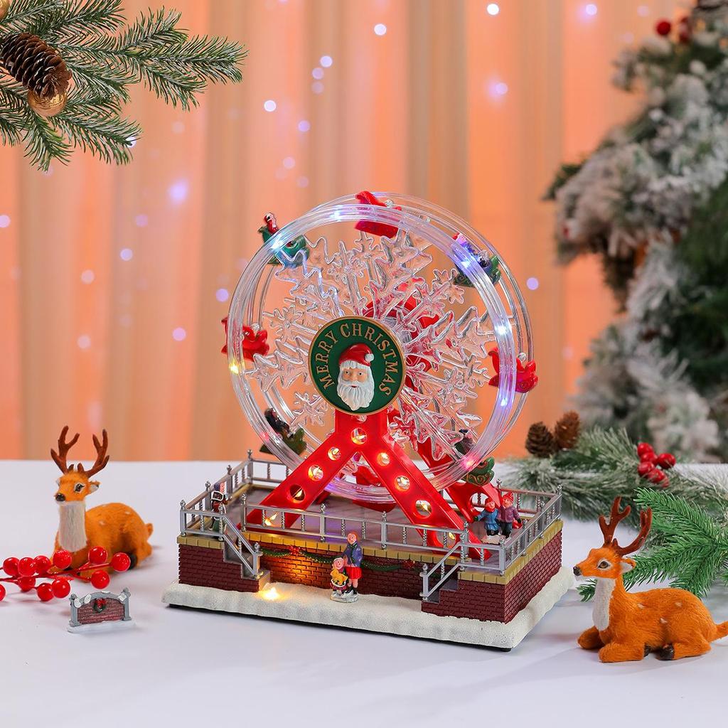 Rotating Luminous Ferris Wheel Music Box - Creative Christmas Home Decoration Gift