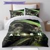 Cartoon Pattern Bedding Quilt Set Quilt Cover Pillowcase Home Decoration Birthday Gift (1 * Duvet Cover + 2 * Pillowcase, Without Core)