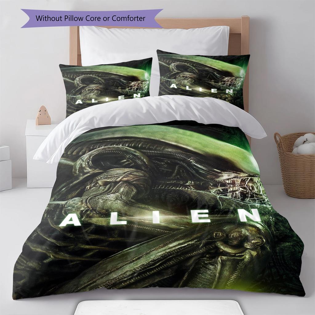 Cartoon Pattern Bedding Quilt Set Quilt Cover Pillowcase Home Decoration Birthday Gift (1 * Duvet Cover + 2 * Pillowcase, Without Core)