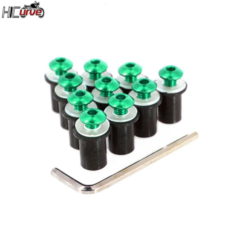 For BMW S1000RR S1000R HP4 S1000XR S1000 RR S1000 XR F800R Motorcycle Windshield Bolts Screw Nut Fastener Kit 5mm 10PCS