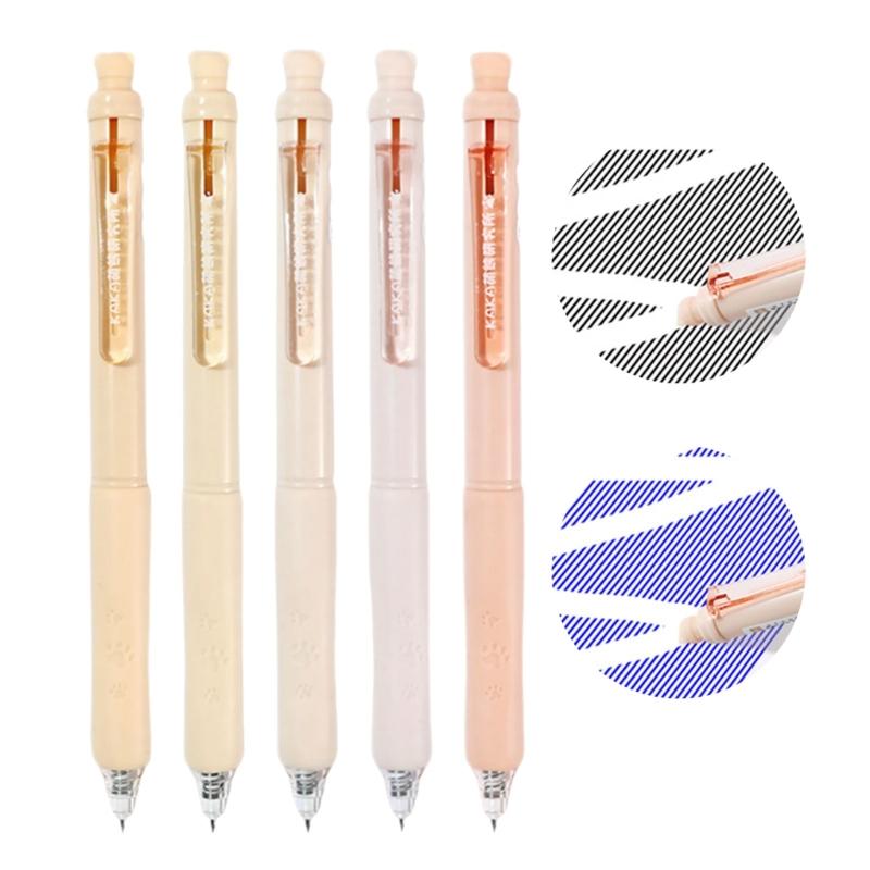 5Pcs Erasable Gel Pen Retractable Gel Pen 0.5mm Smooth To Write Quick Drying for Adult Student Writing Journaling