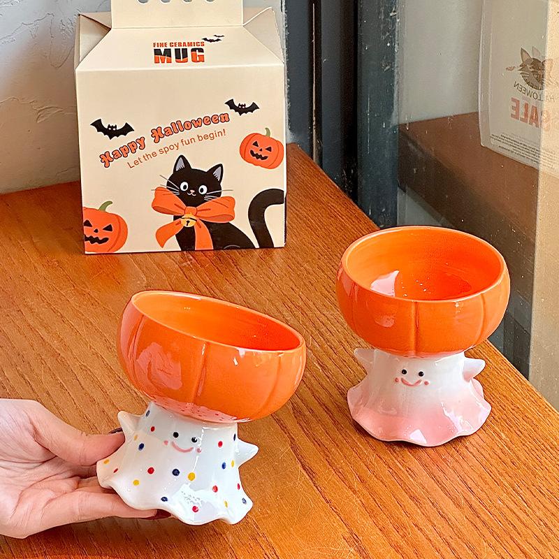 Birthday gift cute funny ghost water cup pumpkin ceramic mug for girl girlfriend Halloween souvenir