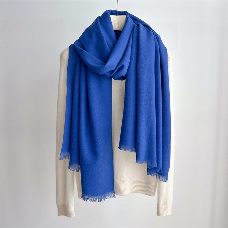 Fashion Winter Cashmere Scarf For Women Warm Solid Color Wraps Shawls Bandana Foulard Neckerchief Poncho Echarpe Pashmina Stoles