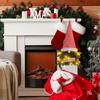 Weihnachtskränze für die Haustür Wichtel Girlande Beleuchteter Künstlicher Weihnachtskranz für Hauswand Veranda Kaminsims Kamin Tisch
