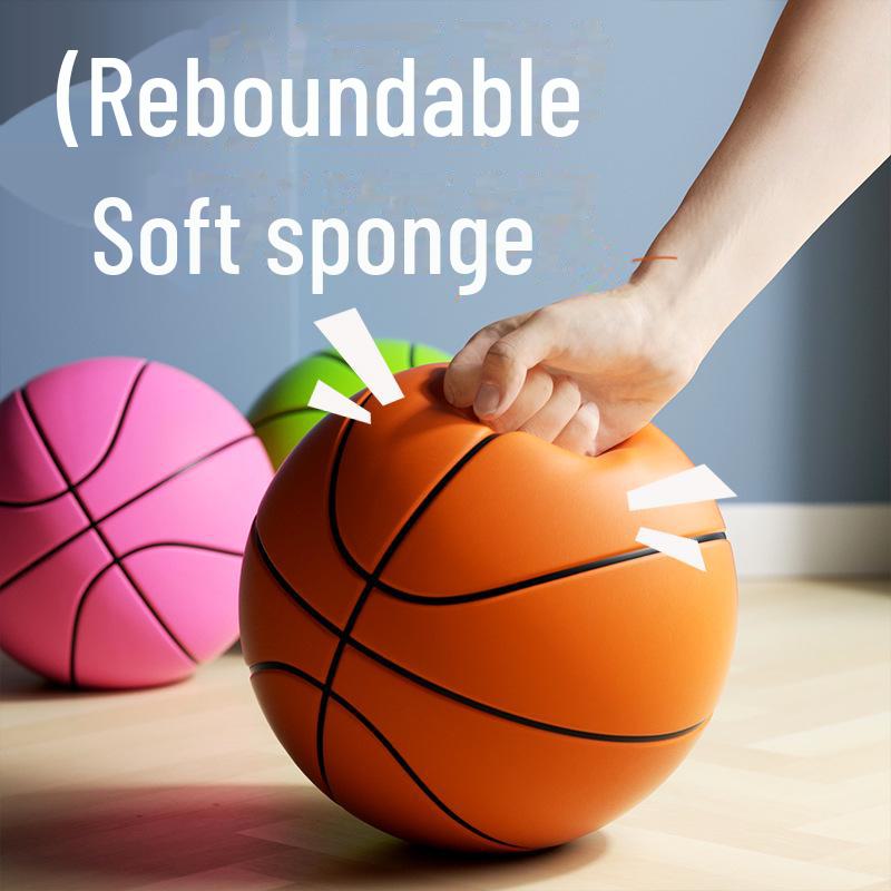 Silent Bounce No. 7 Children's PU Foam Basketball with Logo