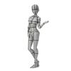 TAMASHII NATIONS S.H.Figuarts Body-chan - Kentaro Yabuki - Edition Wireframe (Gray Color Ver.) (Rerelease) Approximately 135mm PVC & ABS Painted Movab