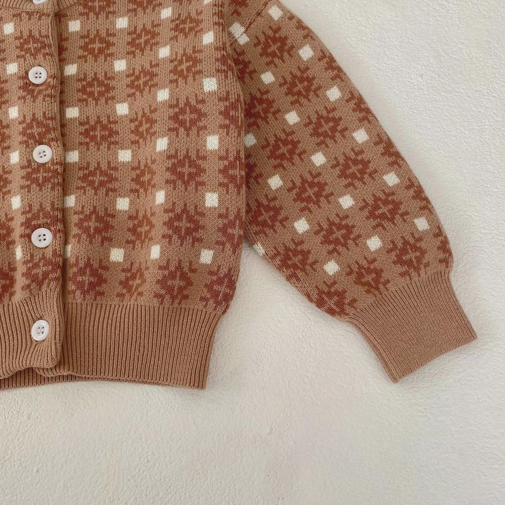 2025 Herbst Kleinkind Mädchen Übergröße Kontrast Strickjacke & Schleife Strampler Set