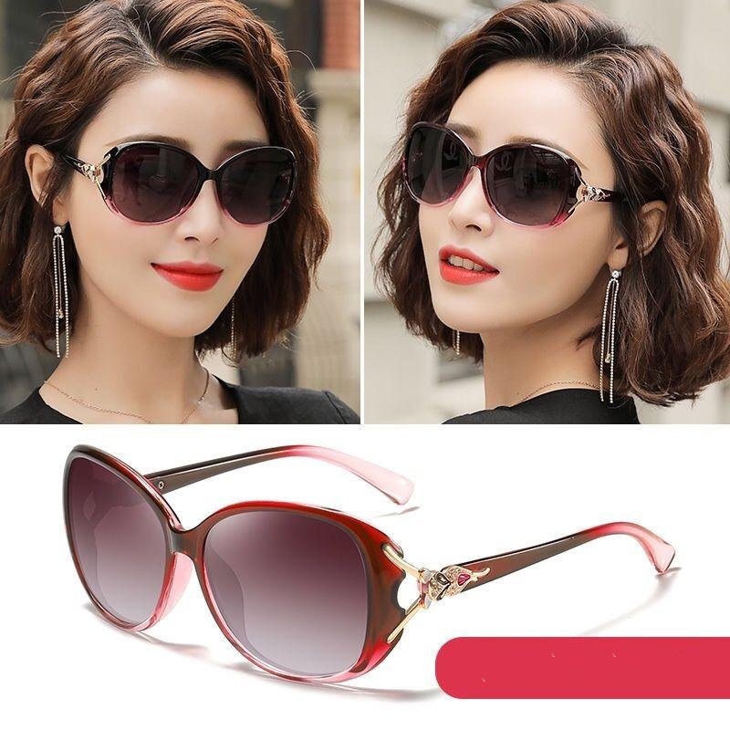 Sonnenbrillen Damen Mode Oval Shades Sonnenbrille Weibliche Cat Eye UV-Schutz Polarisierte Sonnenbrille