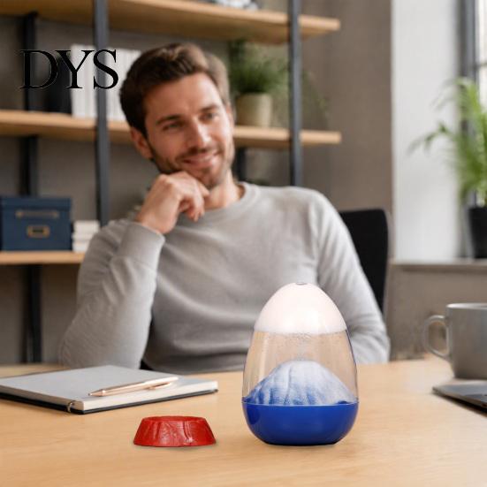 Volcanic Quicksand Hourglass Volcano Eruption Liquid Motion Timer, Egg‑Shaped Floating Sand Hourglass, Modern Home Office Accessory Desktop Dynamic
