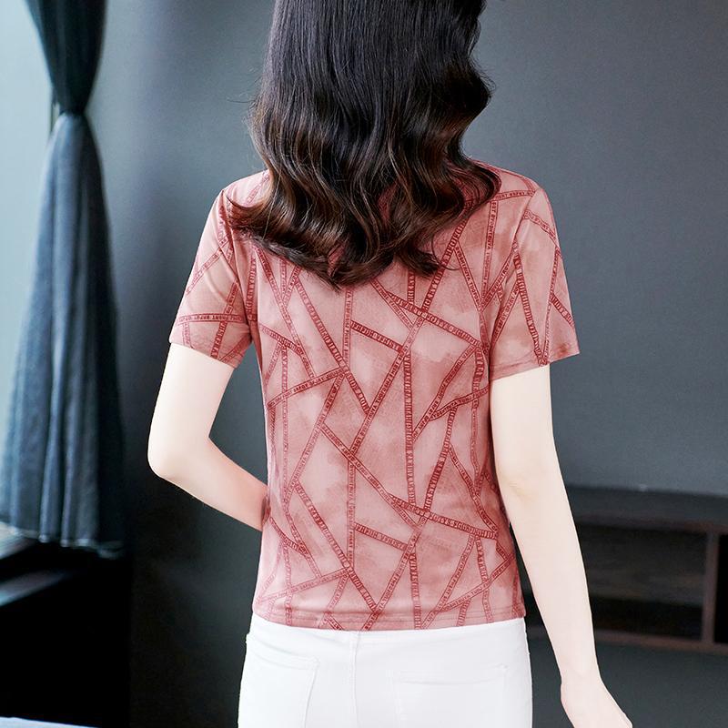 Women's Summer Ice Silk Short Sleeve T-Shirt - Cooling, Breathable, Loose, Versatile Casual Top