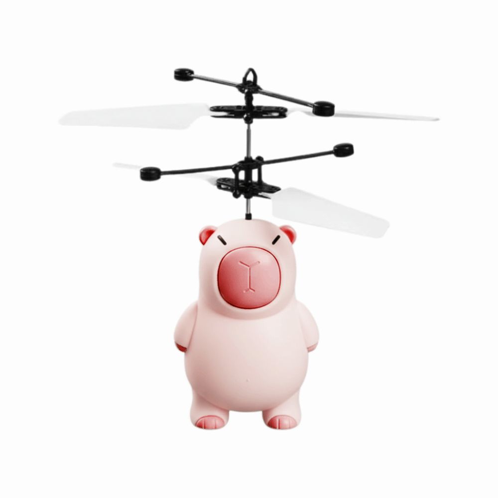 Anti-collision Cartoon Capybara Flying Toy Plastic Induction Capybara Aircraft  Over 14 Year old
