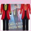 The King Of Circus Barnum Cosplay Costume For Men Red And Black Polyester Blended Fabric