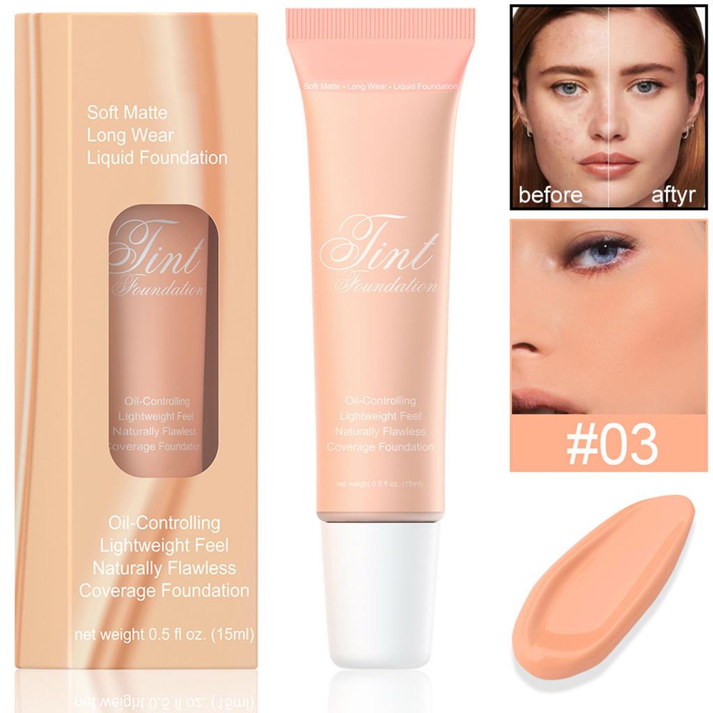 Long-Wearing Lightweight Matte Foundation – 1Pc Liquid Coverage for Day-to-Night Wear, Commute to Party Looks