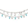 Exclusive For Foot Accessories, Fashionable Personalized Turquoise Pearl Disc Small Pendant Double Anklet