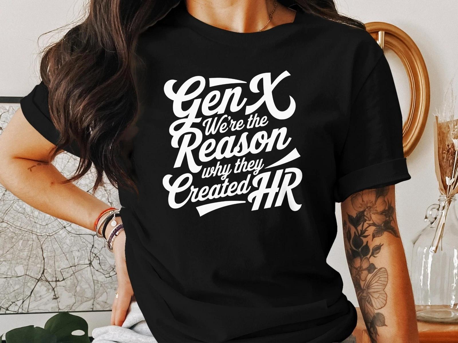 Gen X HR T-Shirt – Funny Human Resources Tee for Gen X Professionals & Managers S